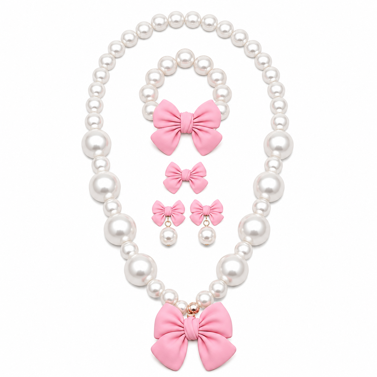 Children's Girls Necklace Earring Bracelet.