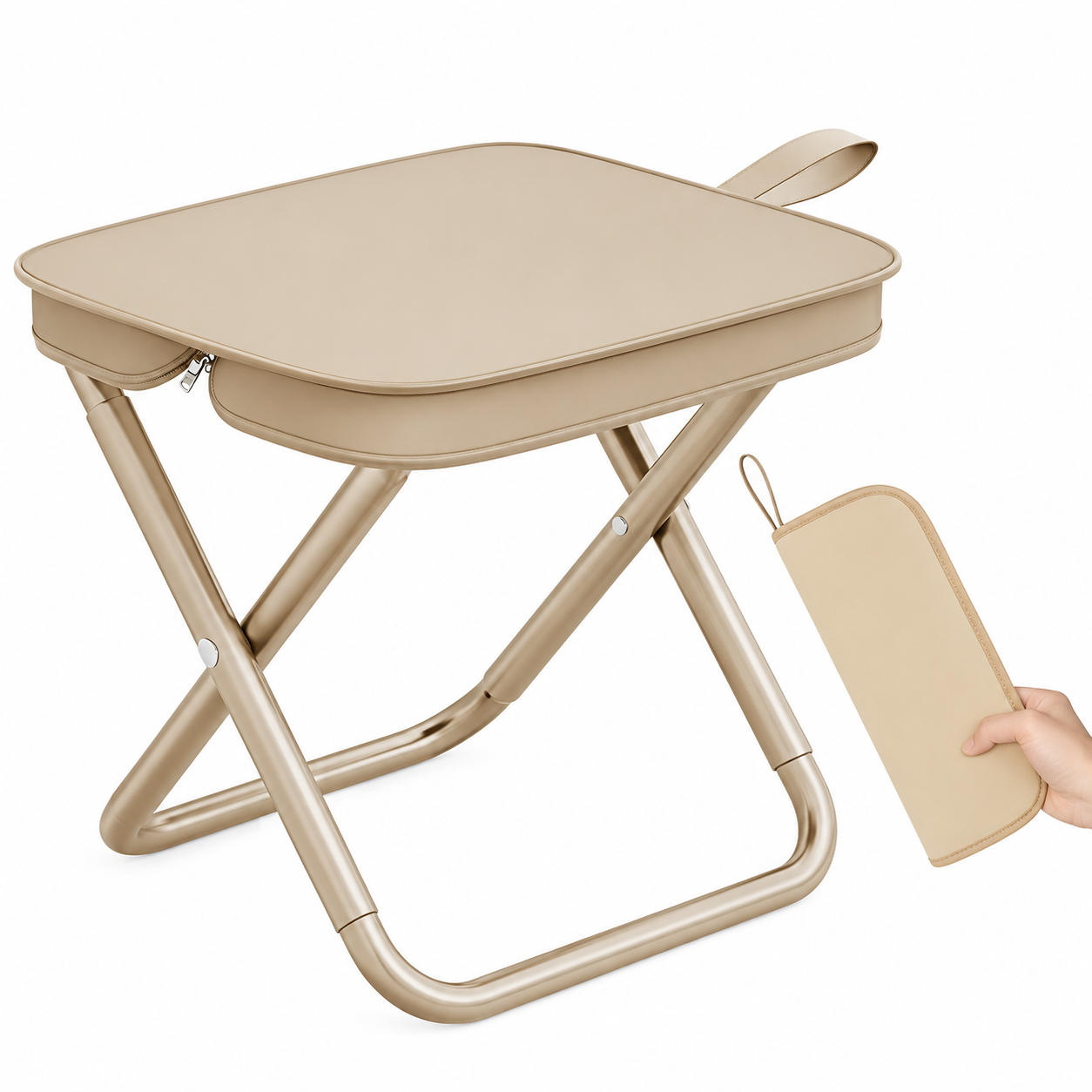 Portable Mini Folding Stool With Pouch.