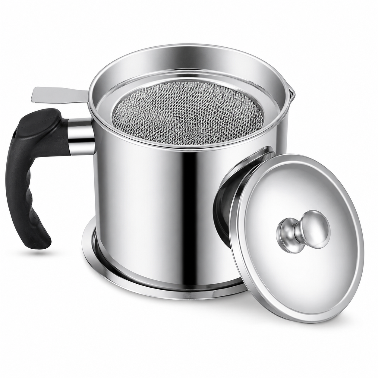SS Oil Filter Pot with Strainer.