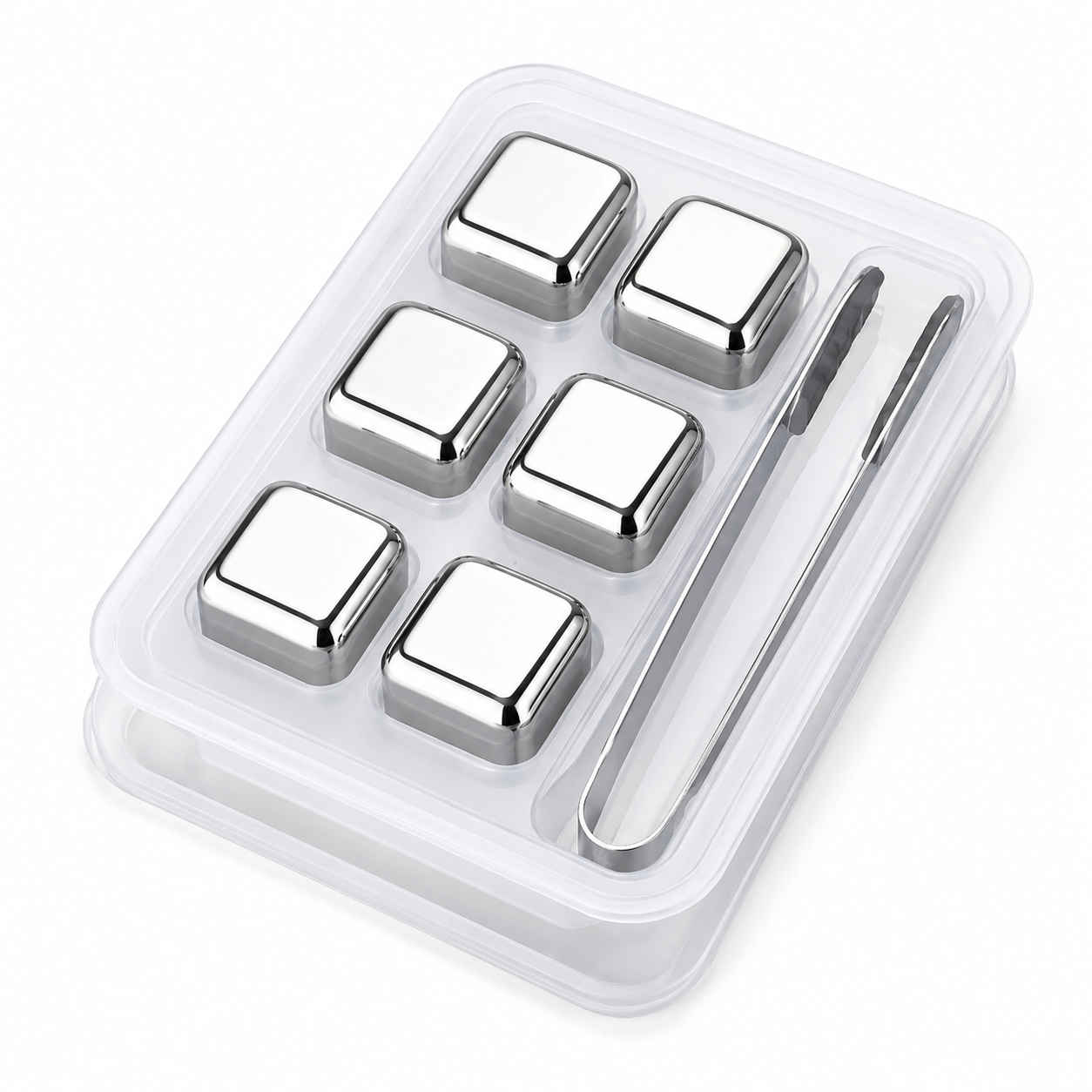 Stainless Steel Ice Cubes Stones - 6 PCS
