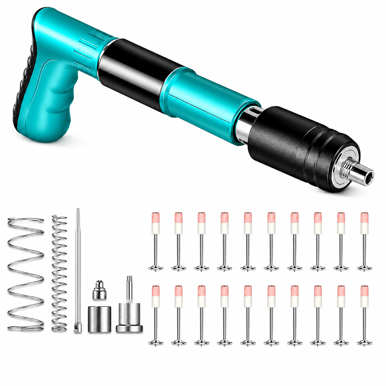 Manual Steel Nail Gun Tool with 20 Nails.