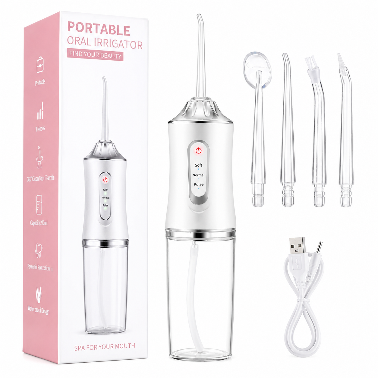 Water Tooth Flusher Dental Flosser.