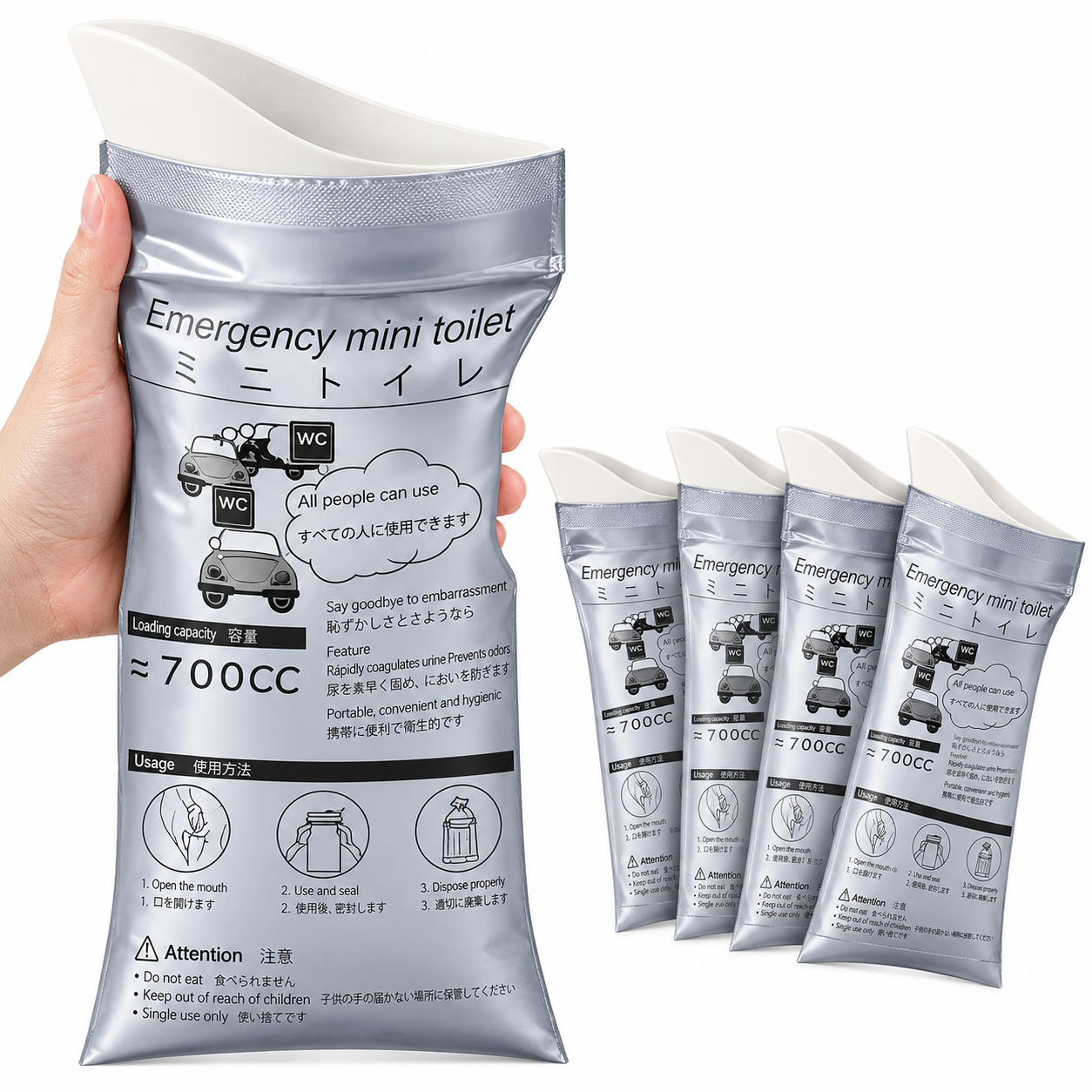 Mini Portable Toilet Urinal Bag.