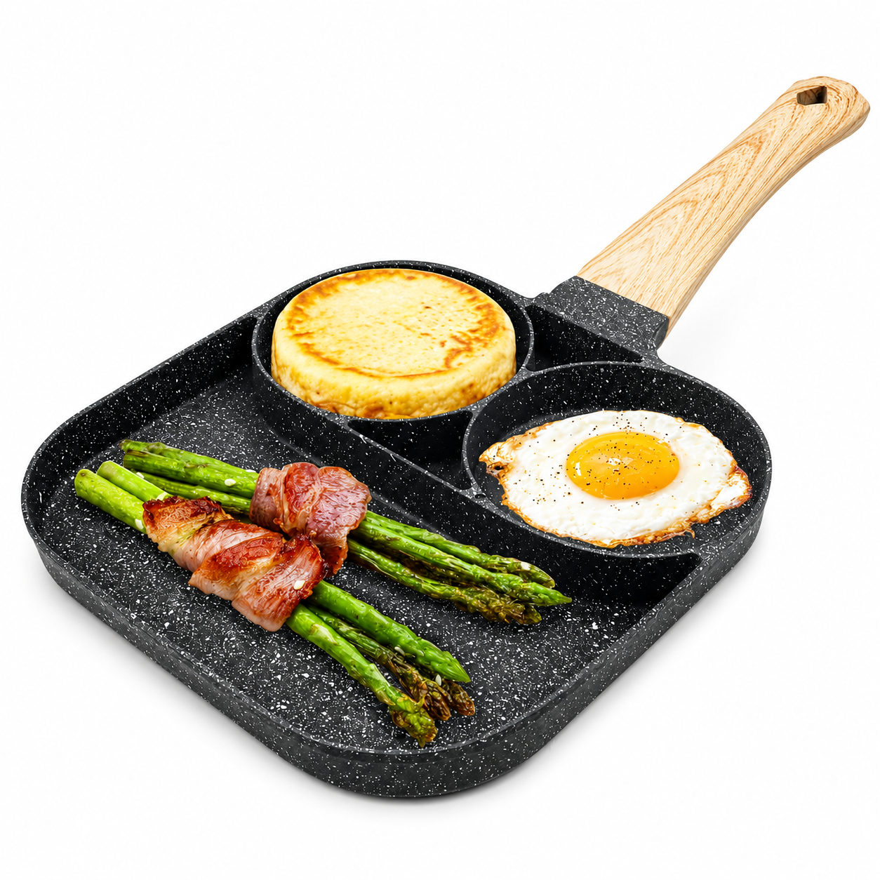 3 In 1 Alumium Alloy EGG Frying Pan.