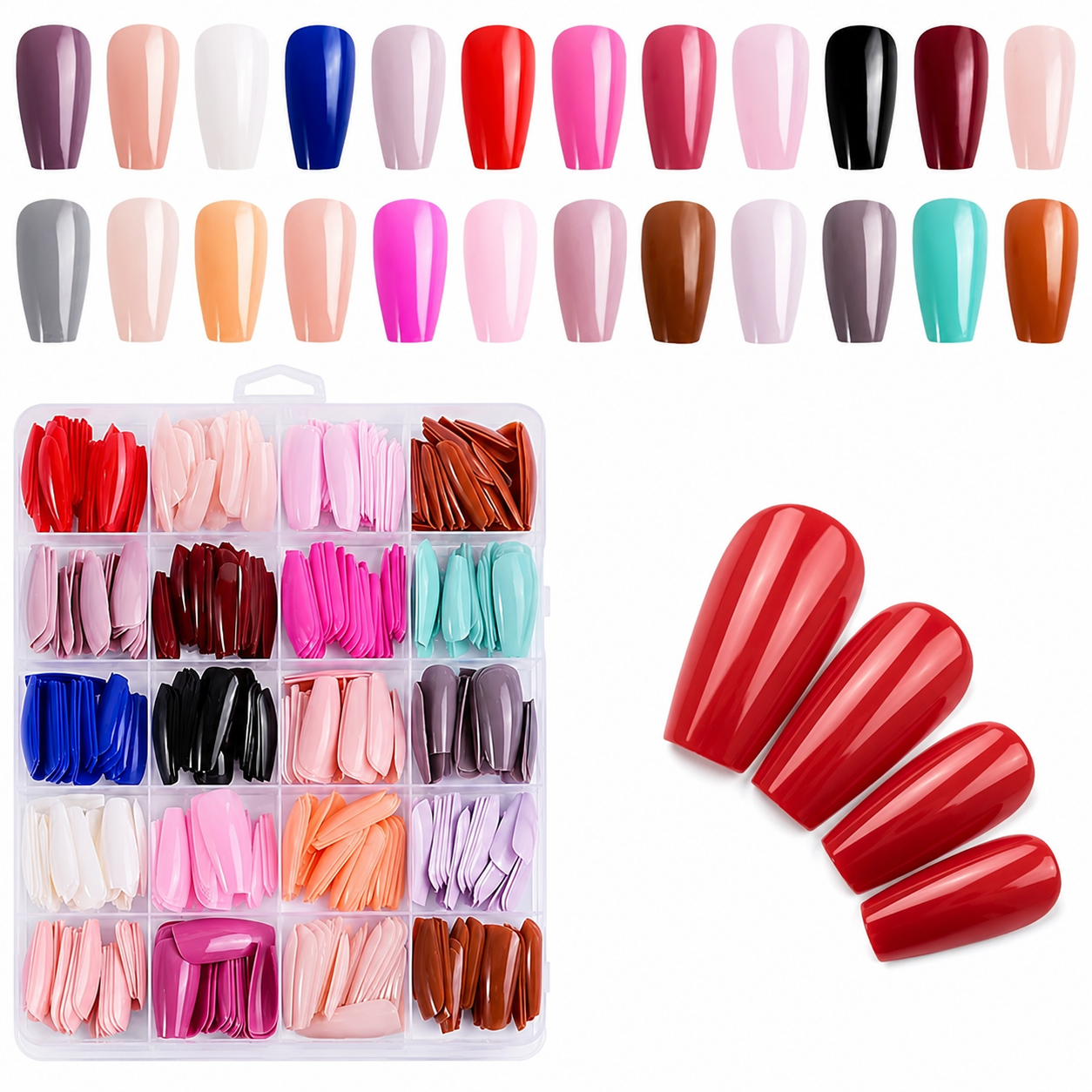576 Pcs Artificial Press on Nails Kit