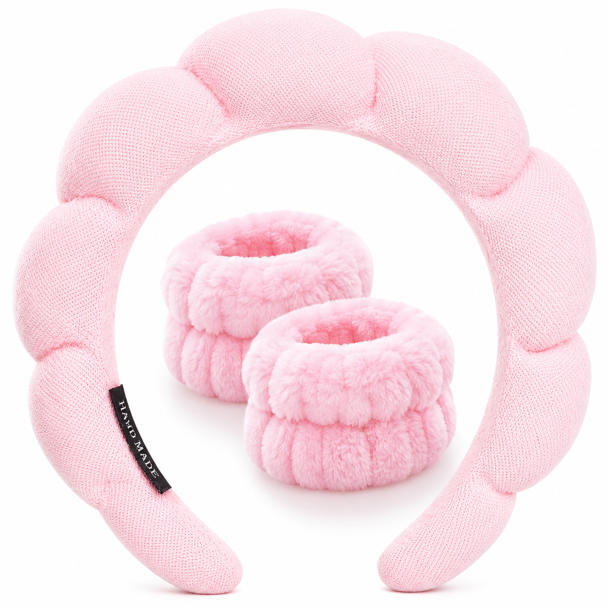 Facial Spa Headband & Wristband Set.