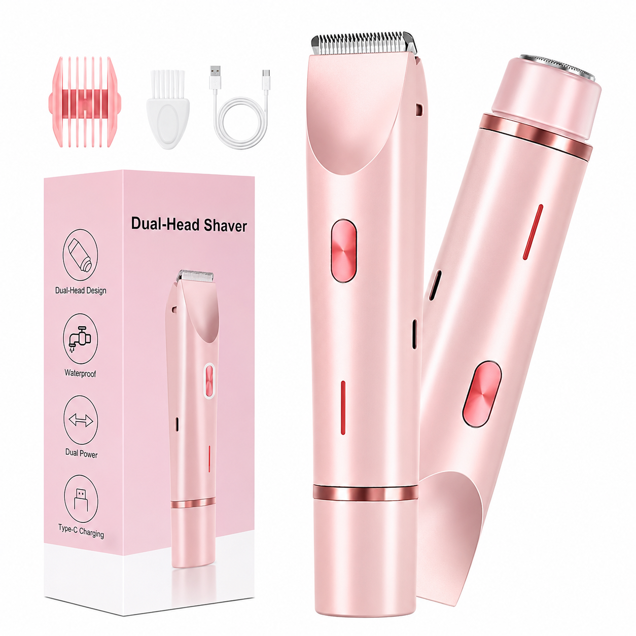 2 in 1 Dual Head Electric Shaver Trimmer.