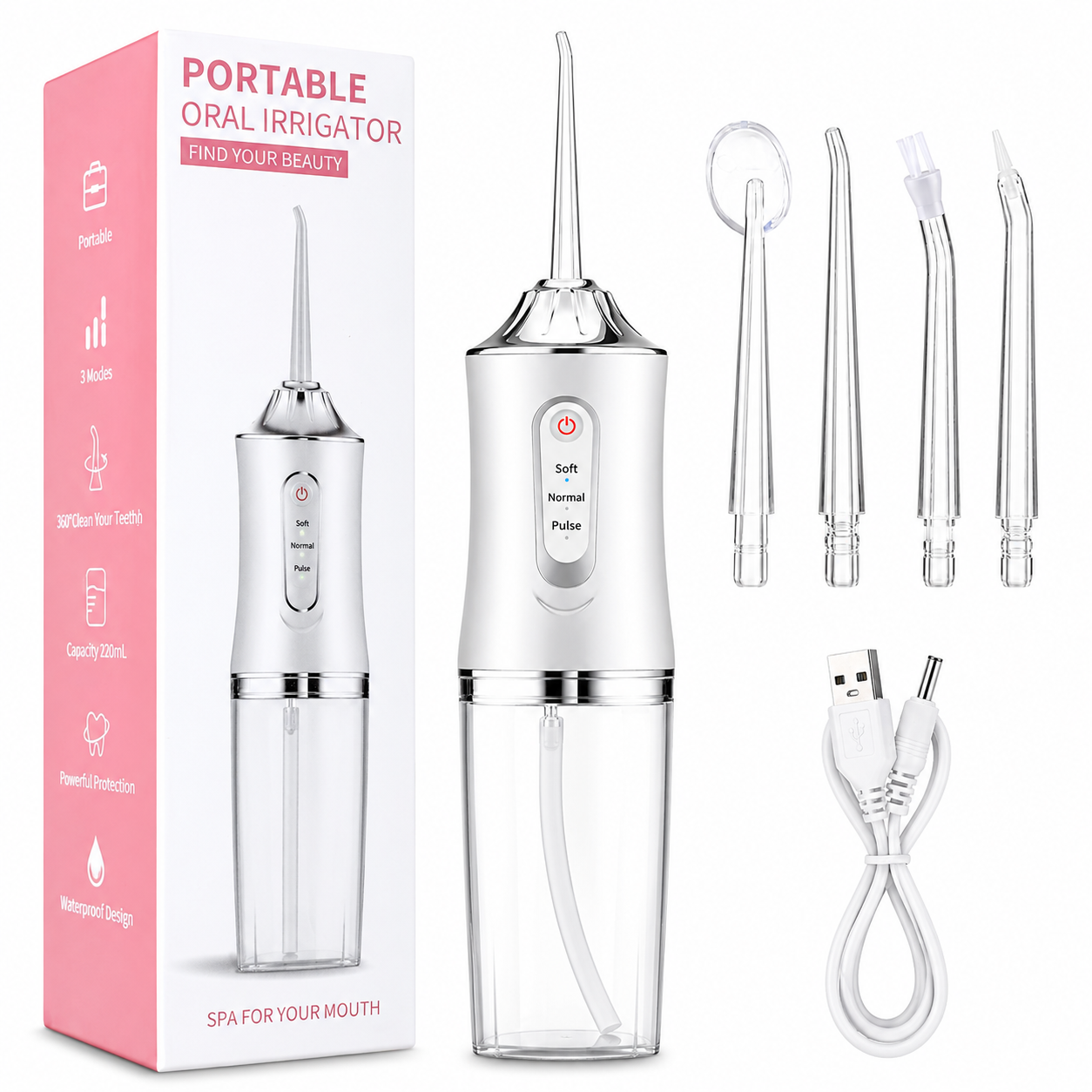 Oral Irrigator Water Flosser for Teeth Cleaning.