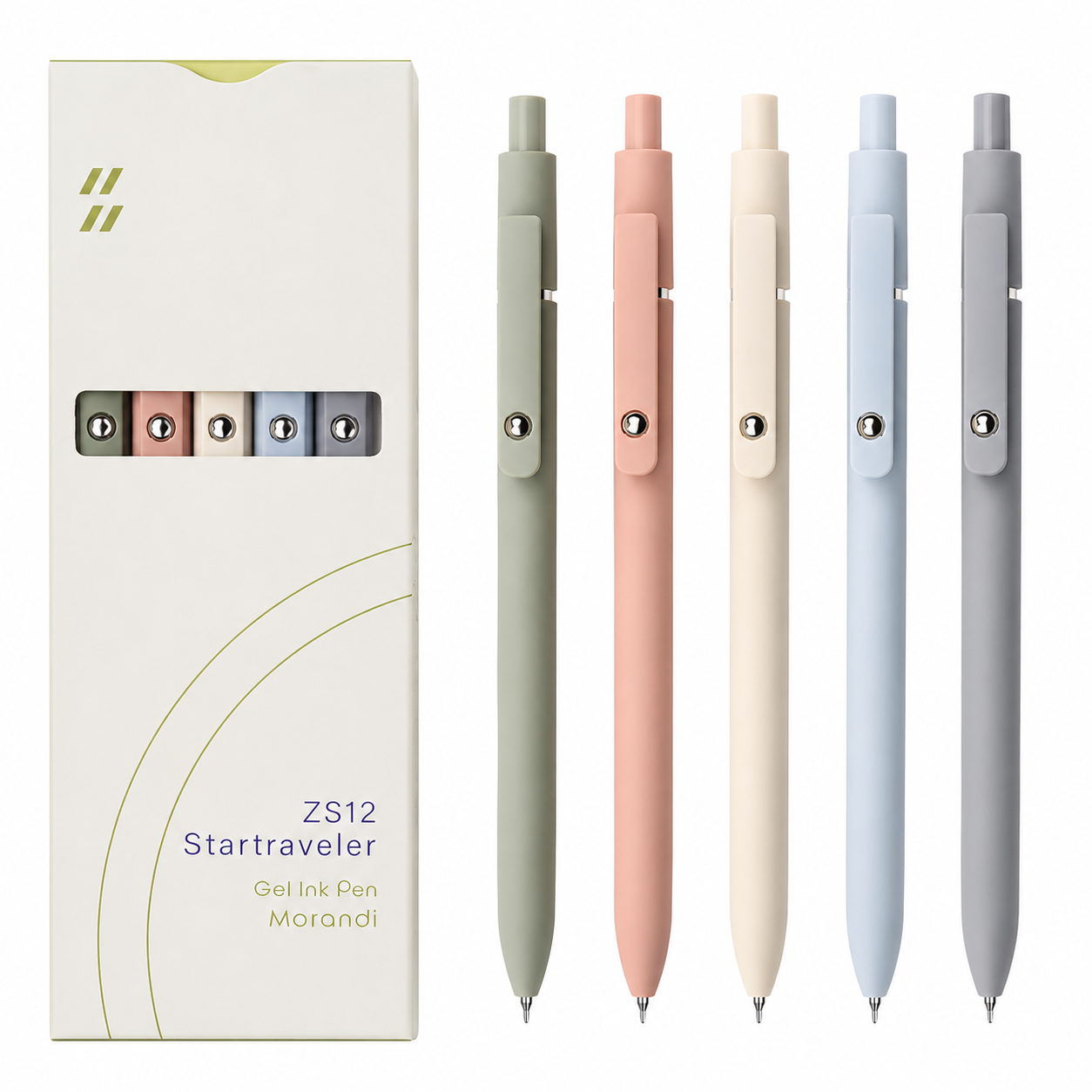 5 Pcs Star Traveler Ballpoint Pens Set.