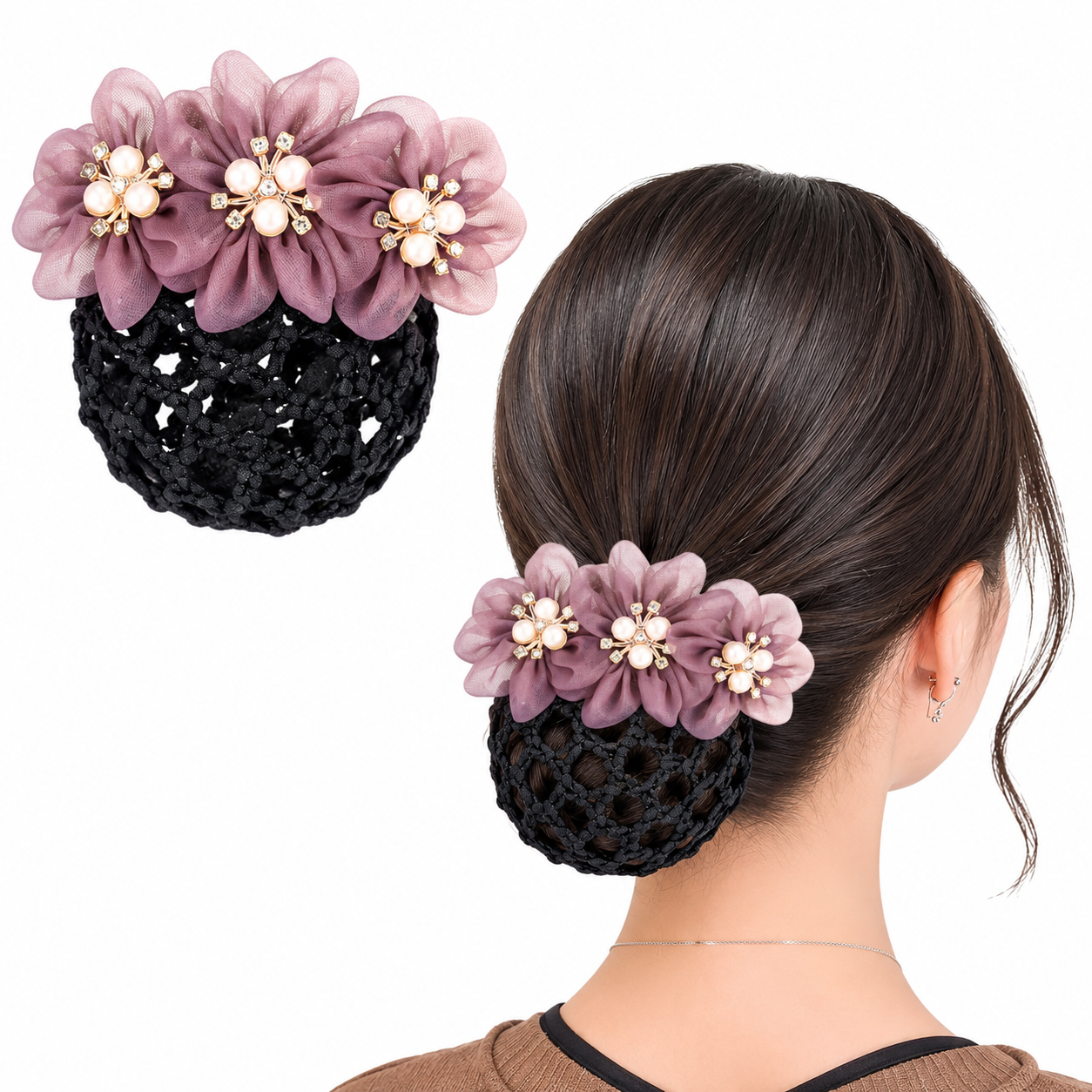 Hair Bun Snood Net Accessories.