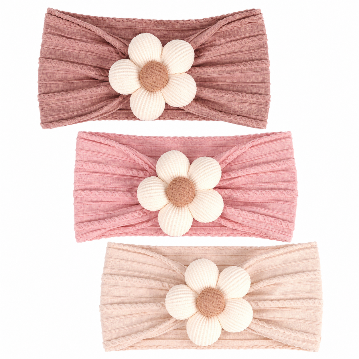 3 Pcs Baby Floral Headband Flower Set