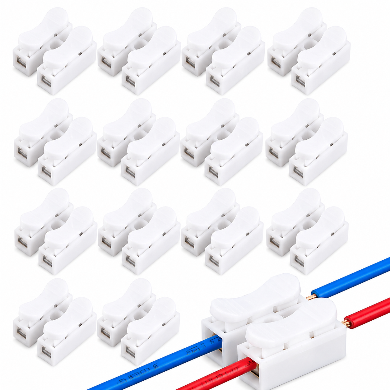 Push Quick Wire Cable Connector White